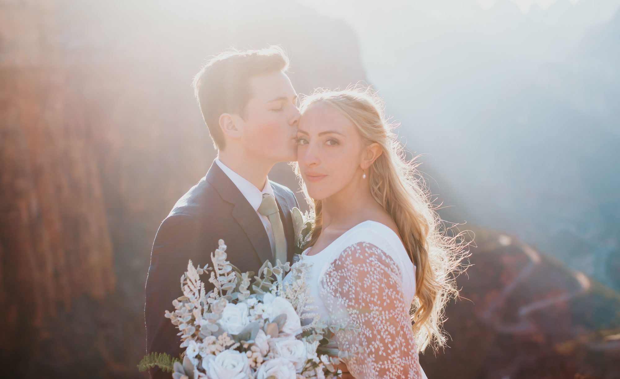 Annabelle and Jason couple portrait Zion elopement