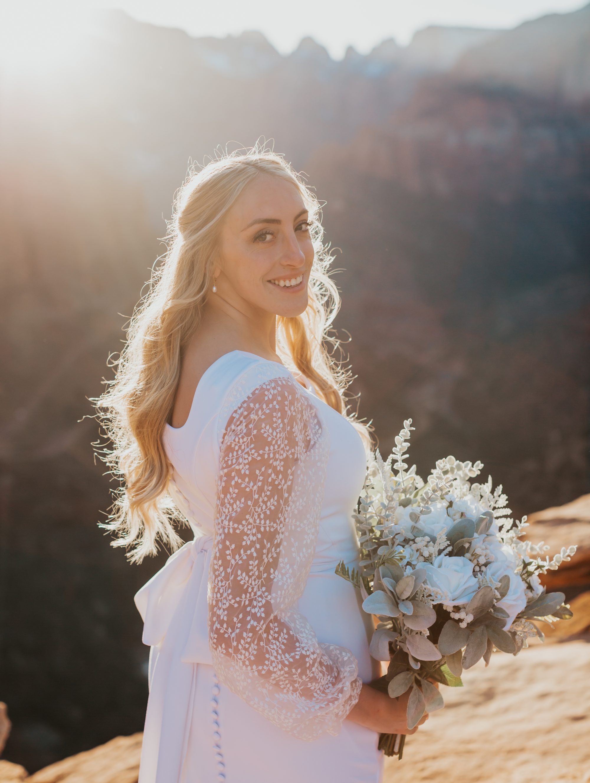 Annabelle and Jason elopement vows Zion National Park