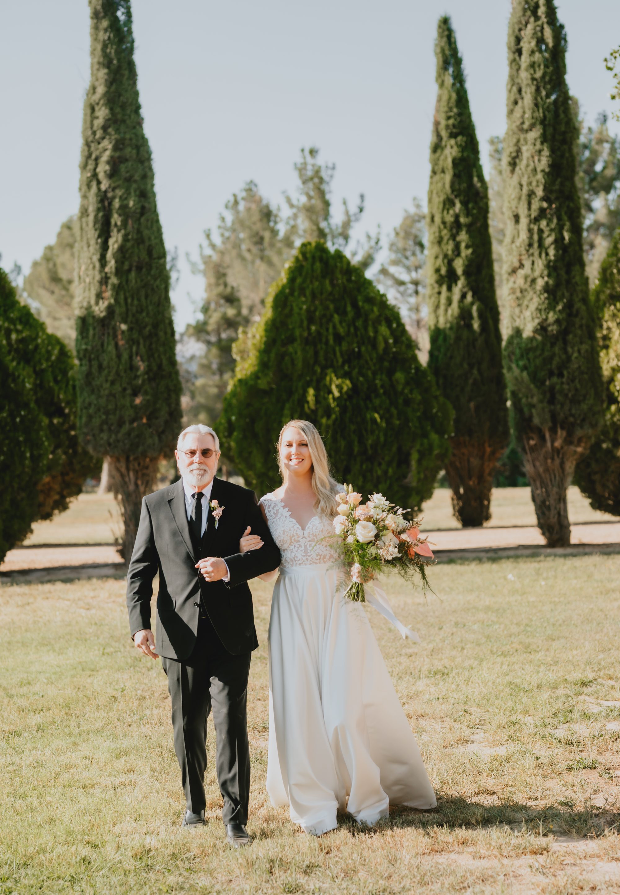 Kate and Manny cypress trees Southern Utah wedding