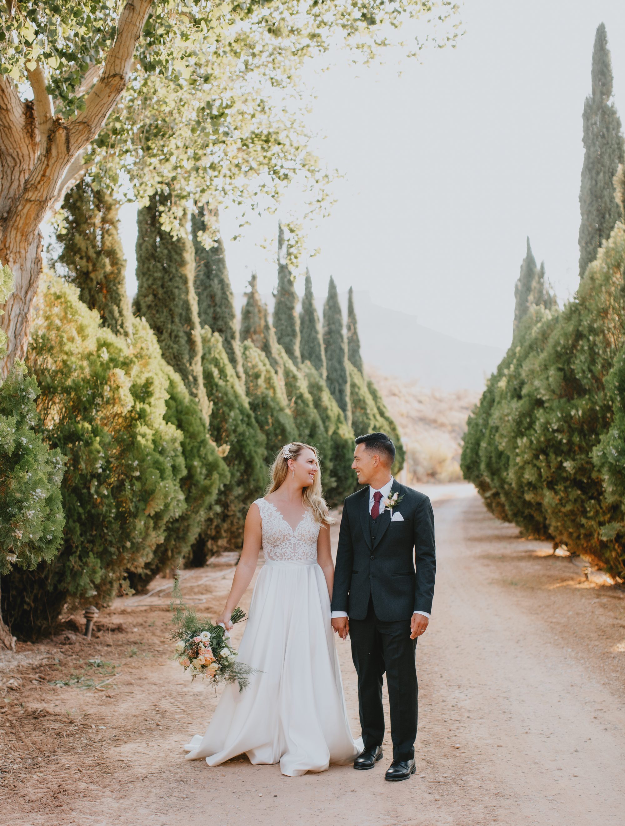 Kate and Manny together Southern Utah wedding