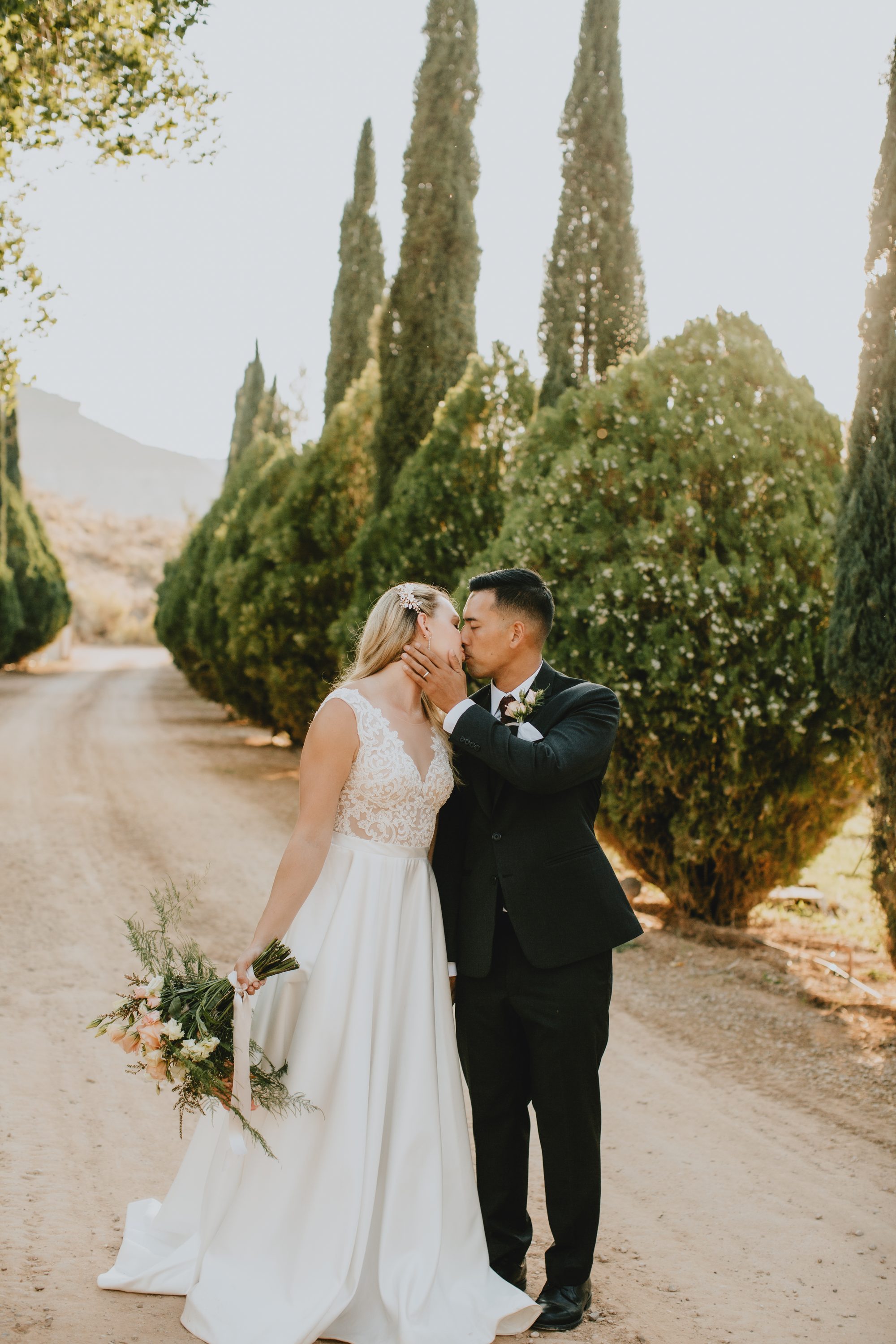 Kate and Manny walking Southern Utah wedding