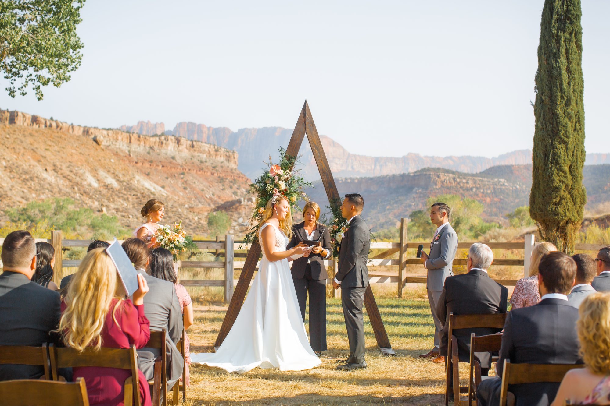 Kate and Manny wedding portrait Zion National Park