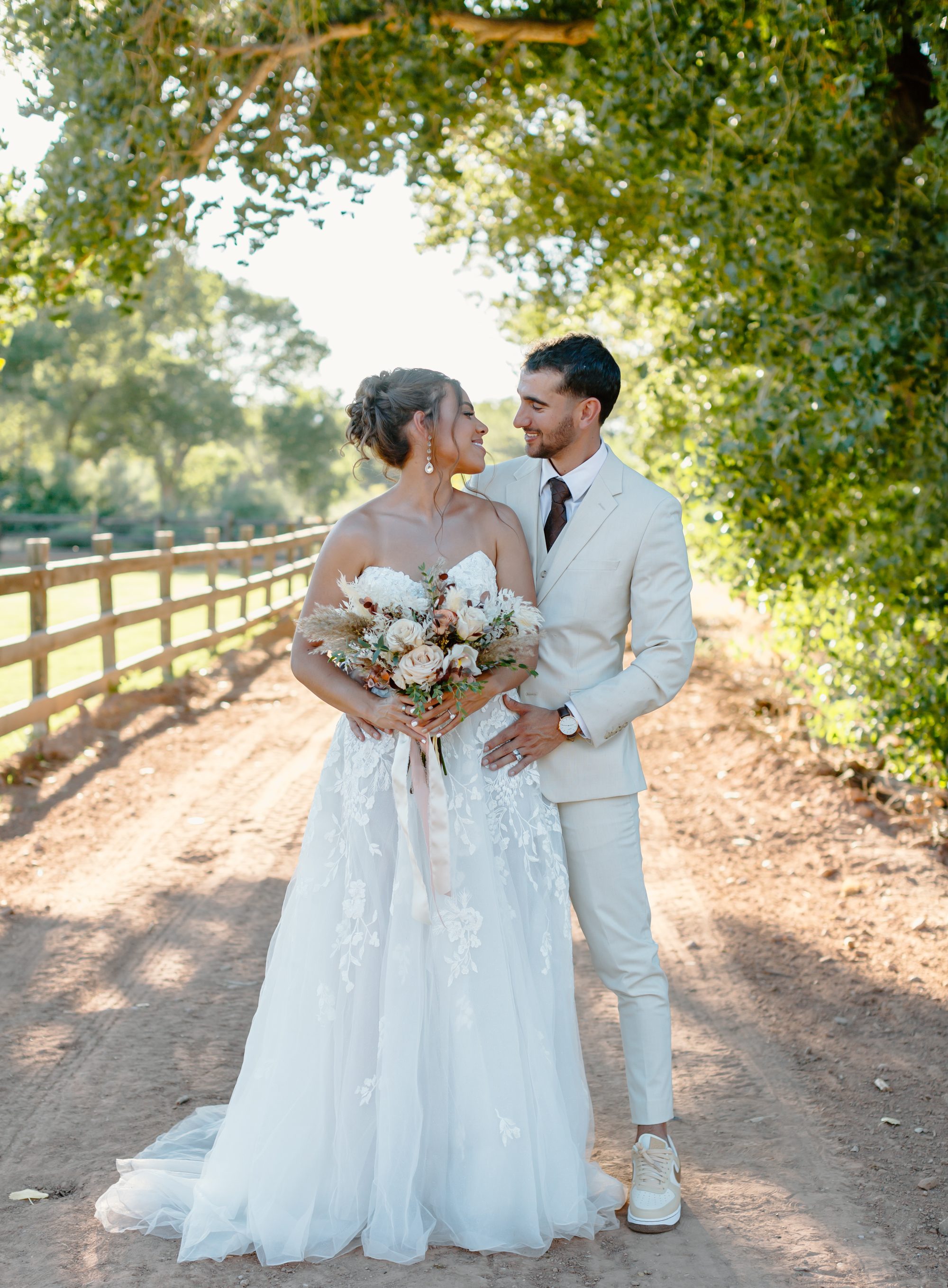 Golden hour wedding portraits Southern Utah
